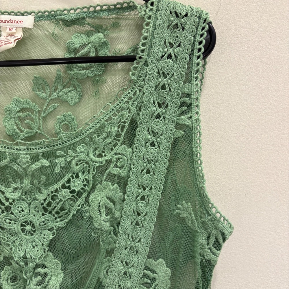 Sundance Green Lace Midi Dress - Picture 4 of 10